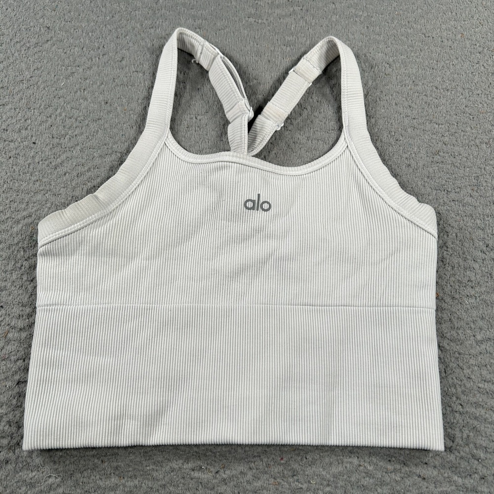 Aloha Island White Ribbed Tank Top